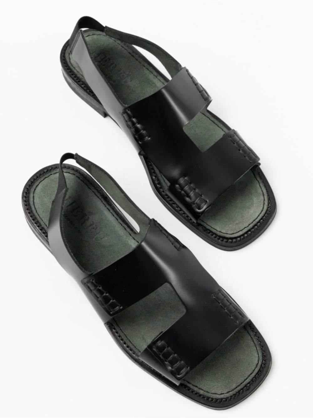 Hereu Llaut sandals, 38 black leather